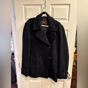 Men's Black Peacoat